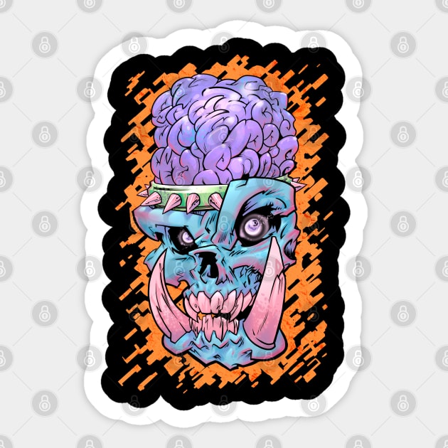 Bones and Brains Sticker by Millageart